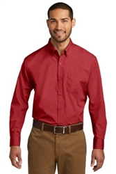 Port Authority® Mens Long Sleeve Carefree Poplin Dress Shirt ( W100)