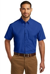 Port Authority® Men's Short Sleeve Carefree Poplin Dress Shirt ( W101-MG)