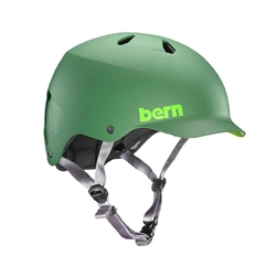 Bern Watts Matte Leaf Green (with Grey Straps)