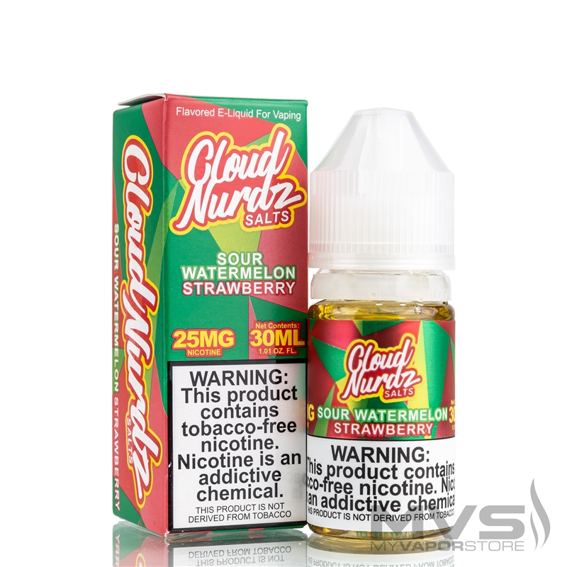 Sour Watermelon Strawberry by Cloud Nurdz Salt - 30ml