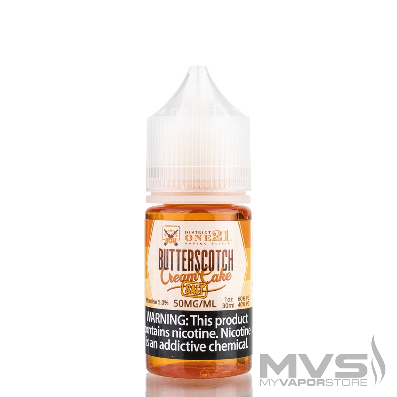 Butterscotch Cream Cake by District One21 Salts - 30ml