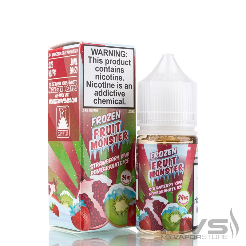 Strawberry Kiwi Pomegranate Ice by Frozen Fruit Monster Nic Salt - 30ml