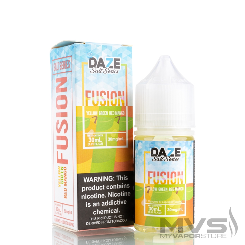 Fusion Yellow Green Red Mango Iced by 7 Daze Salt Series