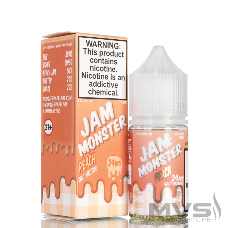 Peach by Jam Monster Nic Salt eJuice