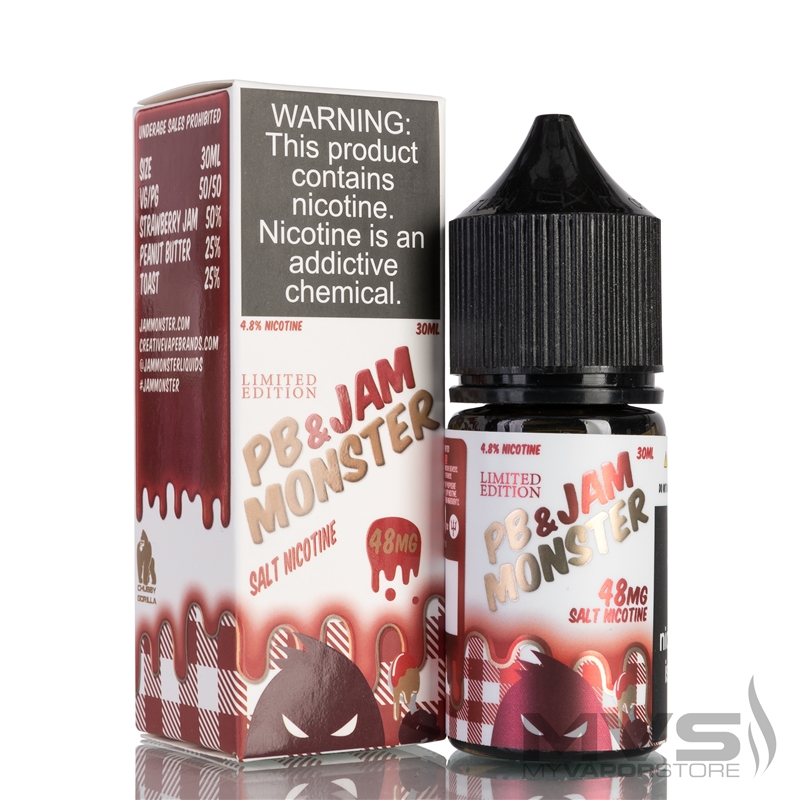 PB & Strawberry Jam by Jam Monster Nic Salt eJuice