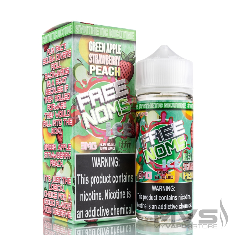 Green Apple Strawberry Peach Ice by Freenoms - 120ml