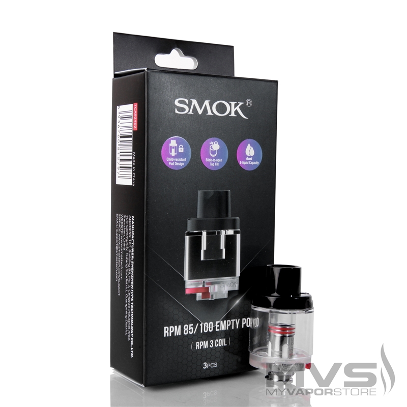 SMOK RPM 85/100 Empty Pod Cartridge - Pack of 3