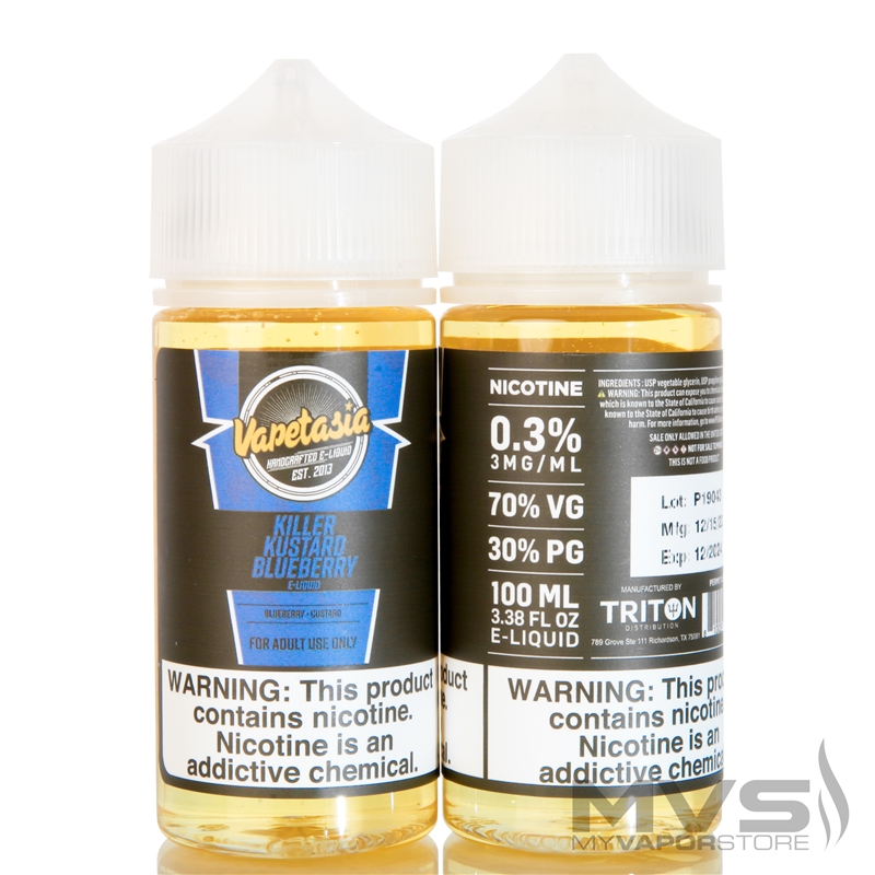 Blueberry Killer Kustard by Vapetasia eJuice