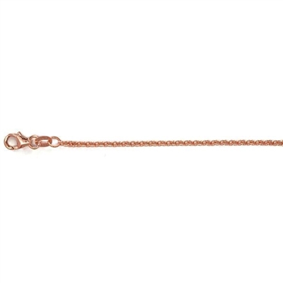 pink gold and white gold cable necklace 2mm