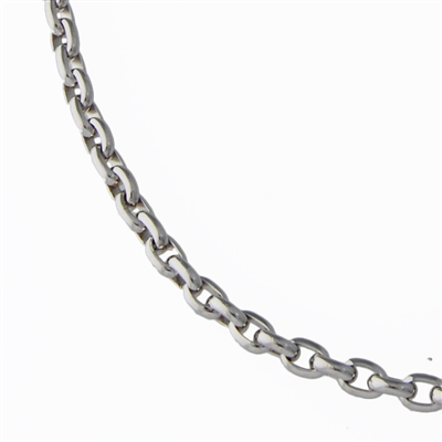 Heavy Oval Link Men's Chain 18k Gold Yellow White