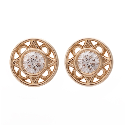 Florentine Diamond Studs, .20ct of diamonds