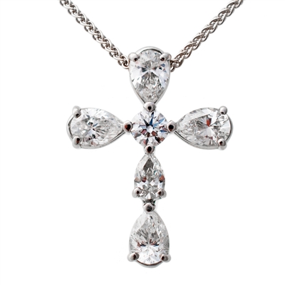 Pear Diamond Cross 1.20ct