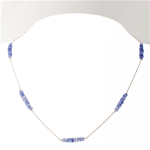 Versa Tanzanite Necklace in 18k White Gold