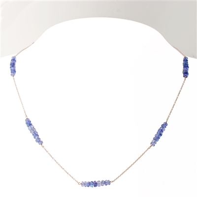 Versa Tanzanite Necklace in 18k White Gold