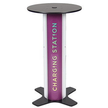 Round Twist Bar Table Charging Station