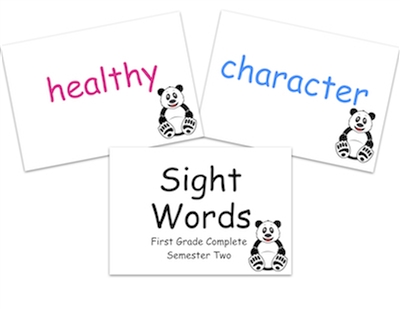 Sight Words Flashcards: First Grade Semester Two