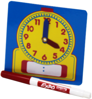 Clock and marker