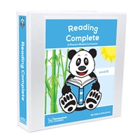 Reading Complete Teacherâ€™s Manual Level B includes the student workbook pages. The daily step-by-step lessons include flashcard activities, a worksheet used for teaching new skills, oral reading, games, and independent written practice.