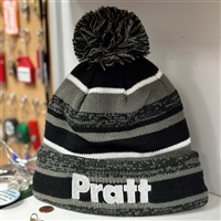 Pratt Striped Pom Beanie