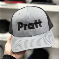 Pratt Snapback Trucker Richardson Hat - Heather Grey & Black / Black - One Size