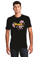 Pratt "Flowers" Student Design Men's T-Shirt - Large - Black