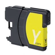 Brother LC61Y / LC65Y Remanufactured High Yield Ink Cartridge - Yellow