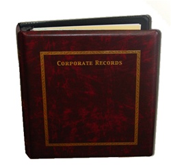 Hamilton "Corporate Records" Company 3-Ring Binder