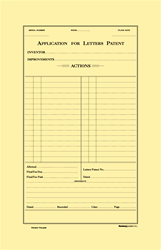 Patent Folder, Jute with Printed Form