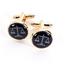 Legal Scales Gold Plated Cufflinks