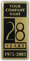 Gold Foil Embossed Anniversary Labels, Customized