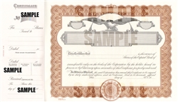 Goes® Eagle Capital Text Stock Certificates, Brown Border