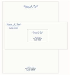 Strathmore Writing Thermographed Print Stationary Package, Letterhead, Envelopes, Business Cards