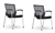 Set of 2 403W iDesk Oroblanco Series Side Chairs by Cherryman