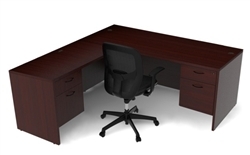 Amber Desk AM-316N with Suspended Pedestals by Cherryman