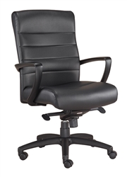 Manchester Mid Back Leather Office Chair LE255 by Eurotech