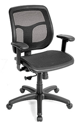 Apollo Ergonomic Black Mesh Back Swivel Chair MMT9300 by Eurotech Seating