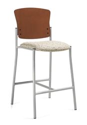 Twilight Contemporary Armless Bar Stool with Wood Back 2189 by Global