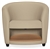 Sirena 3372LM Leather Lounge Chair with Storage Shelf by Global