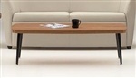 Sirena Series 56" Coffee Table with Metal Legs 3401 by Global