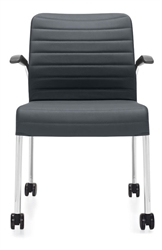 Global Total Office 5951C Lite Series Mobile Side Chair with Arms