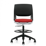 Global Novello 6411 Armless Drafting Chair with Foot Ring