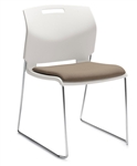 Popcorn Series 6713 Armless Stack Chair with Upholstered Seat by Global