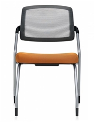 Global Spritz 6764 Mesh Back Side Chair with Flip Up Seat