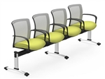 Global VON502 Vion Mesh Back 4 Person Beam Chair