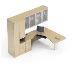 Zira Series Wall Desk Configuration by Global