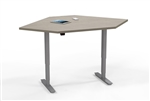 Mayline ML Series 5348CSLH Corner Table with Adjustable Height Base