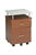 Mayline Vision Series 973 Mobile Cherry File Pedestal with Glass Top