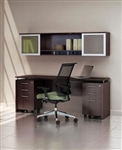 Medina 4 Piece Credenza Desk Set in Mocha by Mayline