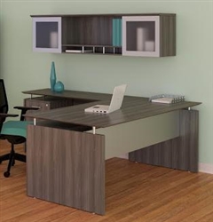 Medina Gray Steel Finished Office Desk Layout by Mayline