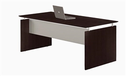 63" Mocha Laminate Straight Front Medina Desk by Mayline